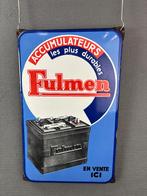 Oud origineel Fulmen accu’s emaille reclamebord, Verzamelen, Ophalen of Verzenden, Zo goed als nieuw, Reclamebord