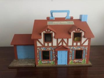 Retro fisher price huis met accesoires toebehoren beschikbaar voor biedingen