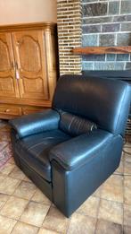 Elektrische relaxzetels in leder, Huis en Inrichting, Fauteuils, Ophalen, Gebruikt