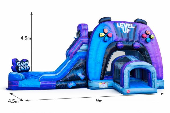 Nieuw springkasteel gaming, Hobby en Vrije tijd, Feestartikelen | Verhuur, Ophalen