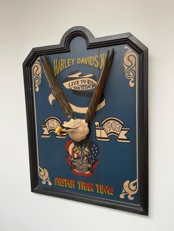 wanddecoratie - Harley Davidson - Massief hout . beschikbaar voor biedingen