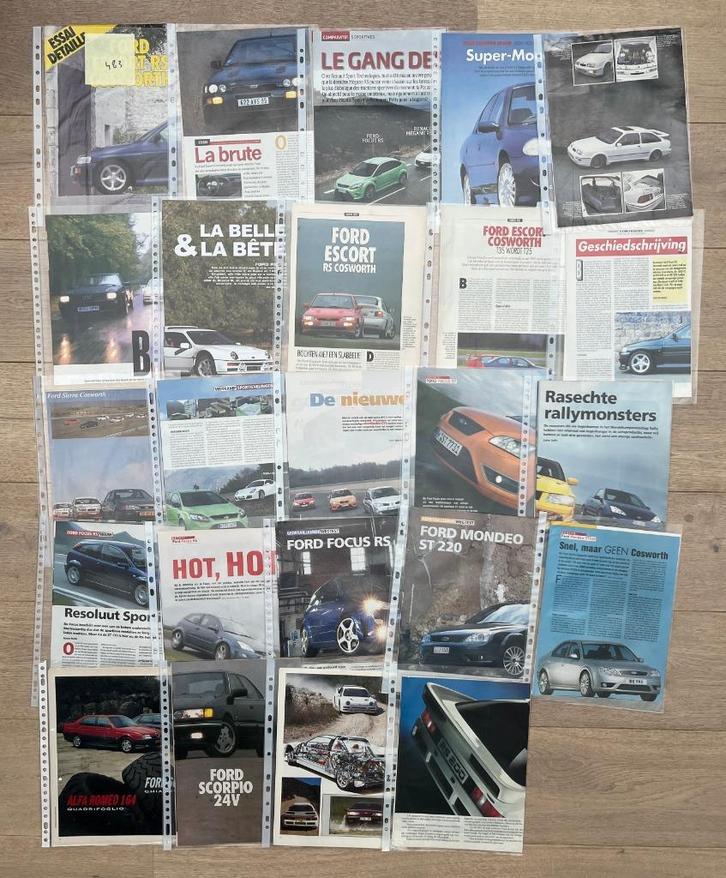 FORD SPORTIEVELING - FORD RS - ARTIKELS, Boeken, Auto's | Folders en Tijdschriften, Ford, Ophalen of Verzenden