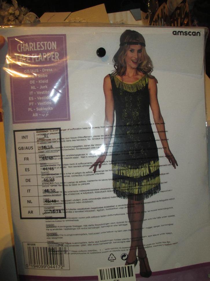 carnaval charleston Gatsby kleed nieuw, Hobby & Loisirs créatifs, Articles de fête, Neuf, Costume, Enlèvement ou Envoi