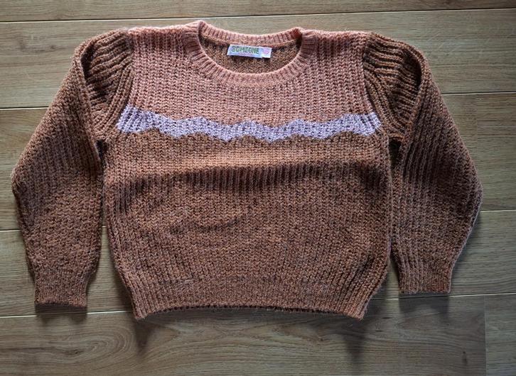 Someone bruine gebreide trui 122, Kinderen en Baby's, Kinderkleding | Maat 122, Gebruikt, Meisje, Trui of Vest, Ophalen of Verzenden