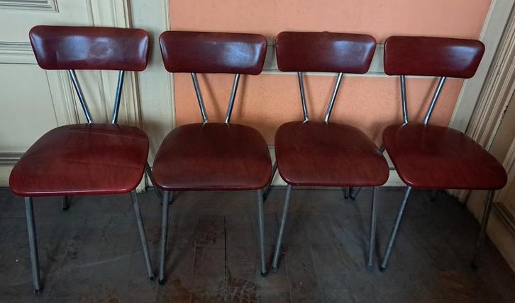 Chaises bordeaux vintage, Antiek en Kunst, Antiek | Meubels | Stoelen en Sofa's, Ophalen