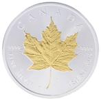 Canada 2014 - Silver 1 Troy Oz - 24ct Gold Plated Maple Leaf, Postzegels en Munten, Zilver, Losse munt, Verzenden, Noord-Amerika