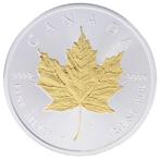Canada 2014 - Silver 1 Troy Oz - 24ct Gold Plated Maple Leaf, Zilver, Losse munt, Verzenden, Noord-Amerika