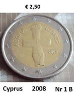 2 Euromunten Cyprus, 2 euro, Ophalen of Verzenden, Losse munt, Cyprus