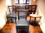 12 donkere houten stoelen met lederen zit, Huis en Inrichting, Ophalen, Nieuw