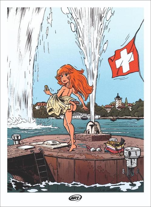 Ex-libris - Rubine - Genève en Suisse - Dragan De Lazare, Boeken, Stripverhalen, Ophalen of Verzenden