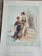 Litho van Canelle  1858: Dame et sa Baigneuse, Enlèvement ou Envoi