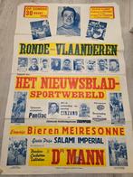 Zeldzame originele affiche wielrennen Ronde 1958, Collections, Articles de Sport & Football, Enlèvement ou Envoi