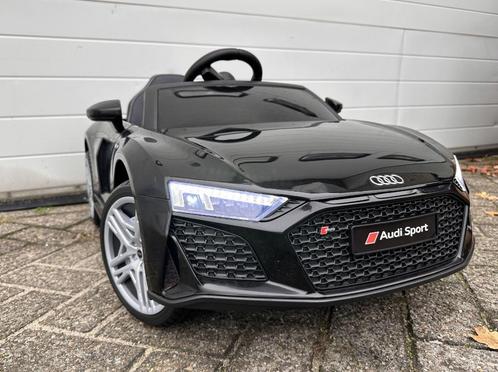 Audi R8 12v zwart Afstands. / Bluetooth / Leder en Rubberba, Kinderen en Baby's, Speelgoed | Buiten | Accuvoertuigen, Nieuw, Ophalen of Verzenden