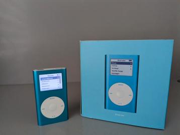 iPod mini, avec boîte et accessoires. Le câble de recharge e, 2 à 10 GB, Comme neuf, Bleu, Enlèvement ou Envoi