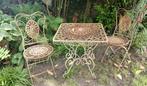 prachtig vintage tuinset, metalen stoelen en tafel, Ophalen