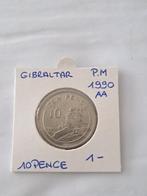 Gibraltar 10 pence 1990 AA, Timbres & Monnaies, Monnaies | Europe | Monnaies non-euro, Enlèvement ou Envoi