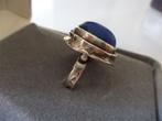 vintage noorse ring, Handtassen en Accessoires, Ringen, Blauw, Ophalen of Verzenden, Dame, Zilver