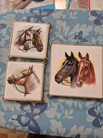 Vintage keramische paarden onderzetters, Antiek en Kunst, Ophalen