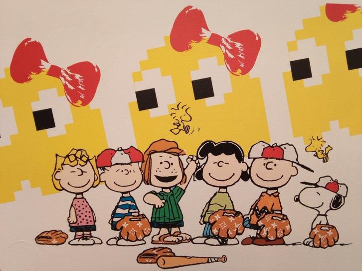 Death NYC, Pacman VS Snoopy, Antiek en Kunst, Kunst | Litho's en Zeefdrukken, Ophalen of Verzenden