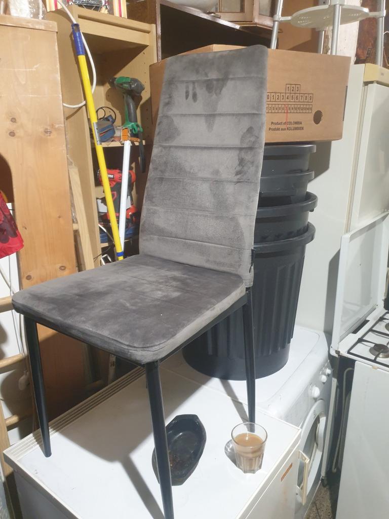 6 chaises, Maison & Meubles, Gris, Enlèvement, Métal, Cinq, Six Chaises ou plus