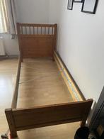 Lit 90x200 IKEA en bois massif + sommier Lönset, 90 cm, Une personne, Brun, Enlèvement