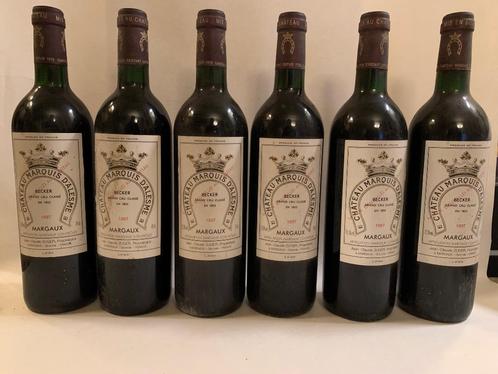 Chateau Marquis d’Alesme Becker 1997 Margaux lot van 6, Collections, Vins, Neuf, Vin rouge, France, Pleine, Enlèvement ou Envoi