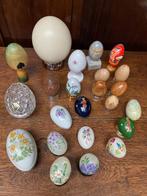 collectie (23) siereieren waaronder een struisvogelei, Ophalen, Zo goed als nieuw
