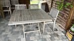 Teak vierkante plooitafel, Tuin en Terras, Ophalen, Gebruikt, Vierkant, Teakhout
