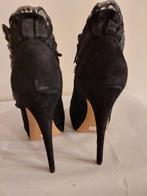 276C* Casadei - sexy boots noirs full cuir talons 15 cm (41), Noir, Escarpins, Porté, Casadei