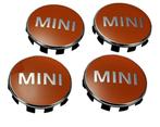 Mini naaf embleem logo set velg 56mm bright orange nieuw 361, Auto-onderdelen, Gebruikt, -, Ophalen of Verzenden, Mini