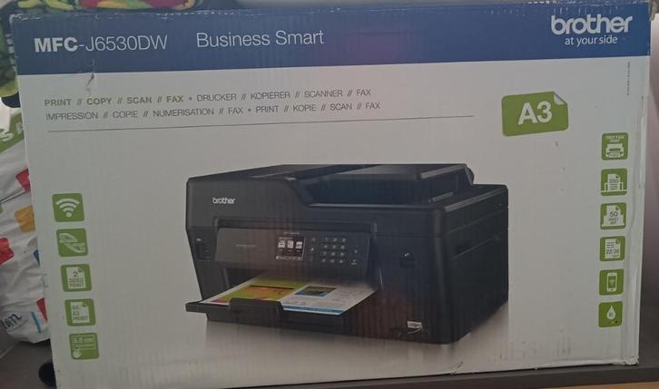 Brother MFC J6530DW-printer - 4-in-1 inkjetprinter, Computers en Software, Printers, Zo goed als nieuw, Printer, Faxen, Kopieren