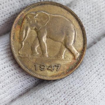 Piece de monnaie / Belgique / Congo Belge / 5 Francs / 1947, Enlèvement ou Envoi, Monnaie en vrac