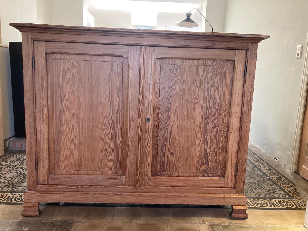 Massief houten dressoir, Ophalen, Gebruikt, 100 tot 150 cm, 150 tot 200 cm