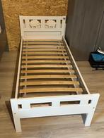 Peuterbed met lattenbodem, Kinderen en Baby's, Kinderkamer | Bedden, Ophalen, Gebruikt, 70 tot 85 cm, Matras