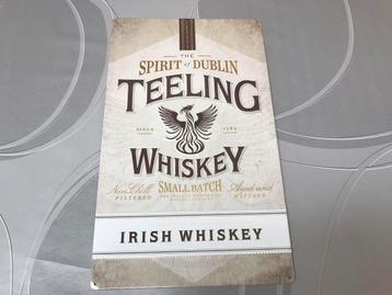 Teeling whiskey reclamebord metaal beschikbaar voor biedingen