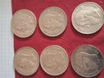 6 x 5 FR 1867, 1868, 1870, 1871, 1873, 1874, Postzegels en Munten, Munten | België, Ophalen of Verzenden, Zilver, Setje