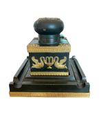 Empire Style inktpot verguld met kwik en blauw brons., Ophalen of Verzenden, Brons