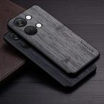 Hoesje One plus Nord 3 5G hout patroon lederen cover, Enlèvement, Neuf