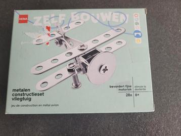 NIEUW - Zelf bouwen - metalen constructieset vliegtuig, Enlèvement ou Envoi, Neuf, Avion