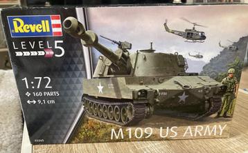 VERKOCHT!!! REVELL M109 US ARMY TANK #03265, 1:72 beschikbaar voor biedingen