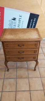 MASSIEF EIKENHOUTEN DRESSOIR MET 3 LADEN, Ophalen, Ancien, Minder dan 50 cm, Gebruikt