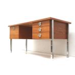 Groot vintage bureau jaren '60 midcentury desk retro design, Bureau, Verzenden