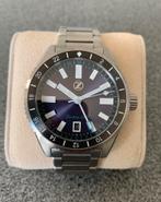 Zelos Blacktip Purple GMT, Handtassen en Accessoires, Horloges | Heren, Overige merken, Staal, Staal, Polshorloge