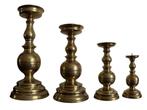 Oude koperen “pique-candle” kandelaars, Antiek en Kunst, Ophalen of Verzenden, Koper of Brons