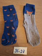 sokken met vossen mt 35-38, Chaussettes, Garçon ou Fille, Utilisé, Enlèvement ou Envoi