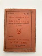 Nieuw algemeen plan van Antwerpen  - stadsplan ca 1950, Gelezen, Ophalen of Verzenden, Landkaart, 1800 tot 2000