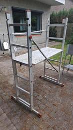 Kleine stelling steiger ladder zie foto aluminium, Ophalen, Zo goed als nieuw