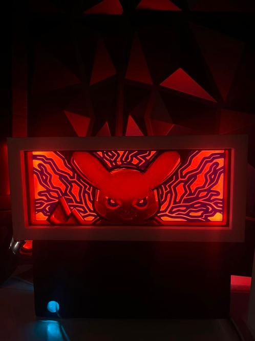 Pikachu Power Surge Lightbox – Rood LED Bureaulampje, Diversen, Bureau-accessoires, Zo goed als nieuw, Ophalen of Verzenden