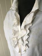 Scapa ecru/beige blouse met rushes - 38/40, Kleding | Dames, Blouses en Tunieken, Beige, Maat 38/40 (M), Ophalen of Verzenden