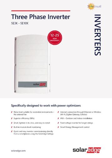 SolarEdge SE10K Nouveau, Bricolage & Construction, Enlèvement ou Envoi, Neuf